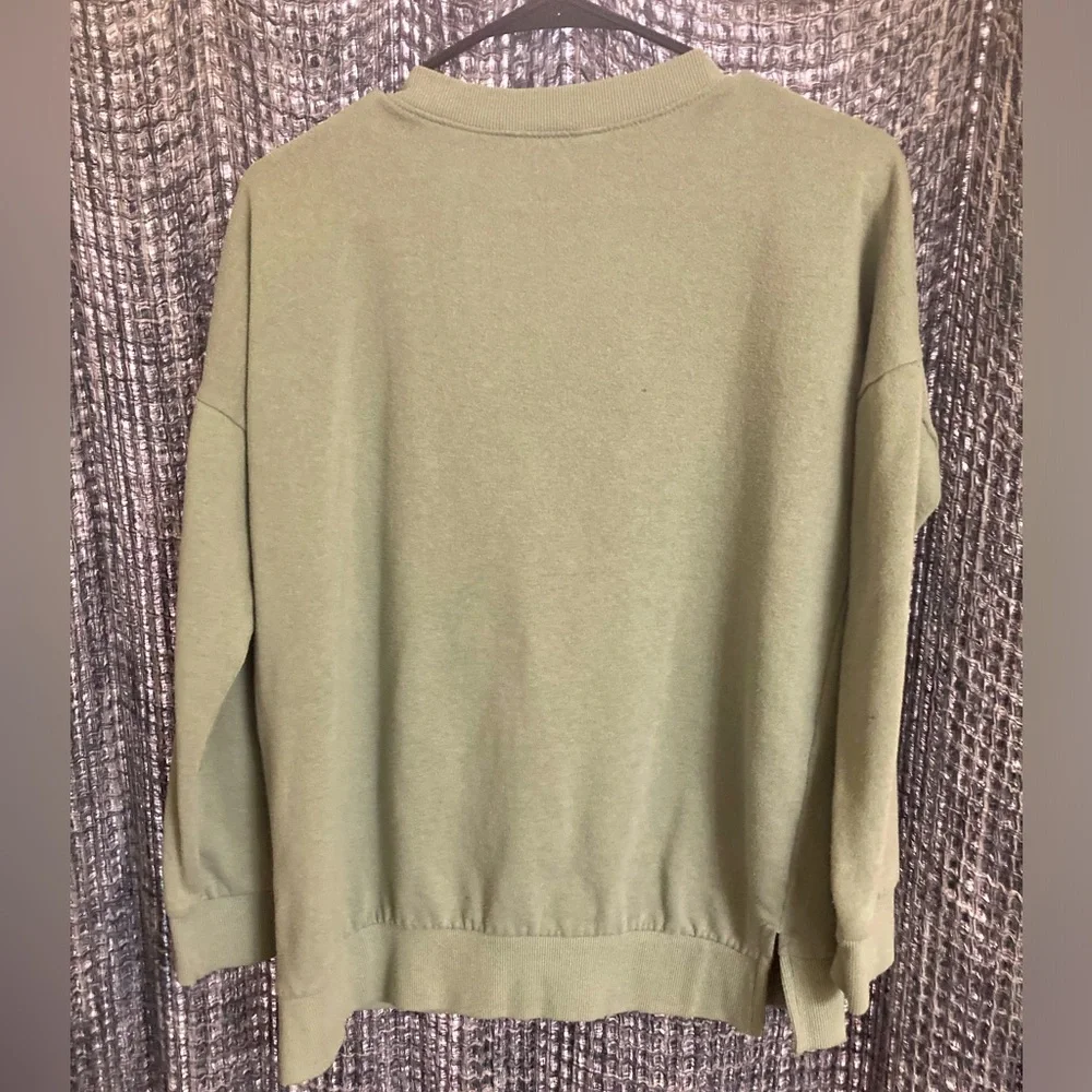 Arizona Jean Co. lace up sweatshirt light green size XS - Picture 3 of 5
